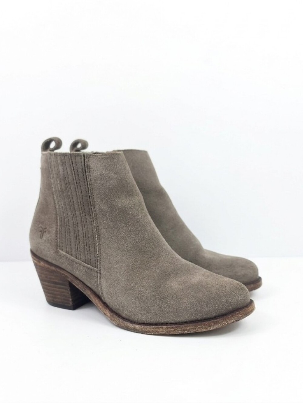 FRYE Alton Suede Leather Chelsea Women's Ankle Booties Size 6.5
